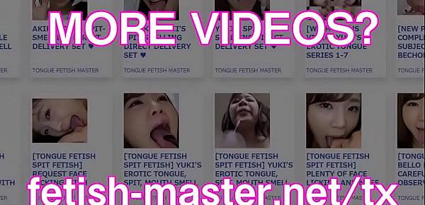  Japanese Asian Tongue Spit Face Nose Licking Sucking Kissing Handjob Fetish - More at fetish-master.net